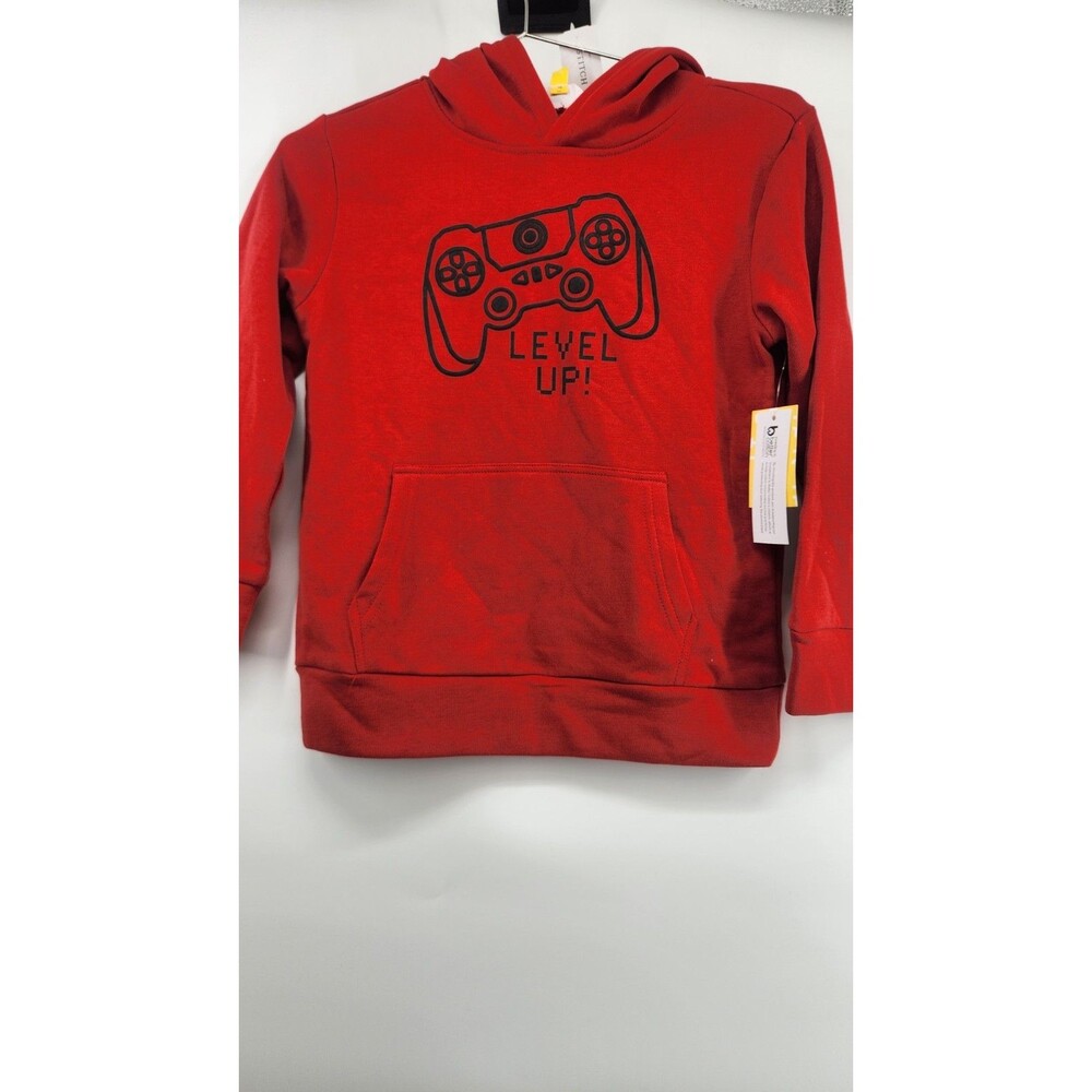 Rumi + Ryder Girls Red Small Favorite Fleece Level Up Gaming Sweatshirt Hoodie